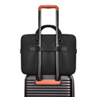 Champs Onyx Leather Slim Briefcase - Black-2 Inner slip pockets