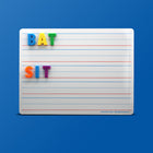 Flipside Products Magnetic Dry Erase Learning Mat - Two-Sided Red & Blue Ruled/Plain - 9" x 12" - 48 Pack-Set of 48 mats measuring 9" x 12"