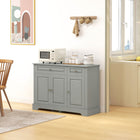 HOMCOM 45.3" L Sideboard Buffet Cabinet - Grey-Can be used as a display cabinet, sideboard, or hallway storage unit