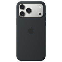 Apple iPhone 17 Pro Max Silicone Case with MagSafe - Black-Made with a 45 percent recycled silicone material, the case has a silky, soft-touch finish on the exterior that feels great in your hand. And on the inside, there’s a soft microfibre lining for even more protection