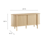 Modway Cadence 63" Curved Sideboard - Oak-Wood Grain Laminate