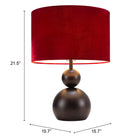 Zuo Shobu Table Lamp - Red-7