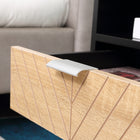 HOMCOM Modern Bedside Table with Drawer and Storage Shelf - Black-Assembly required