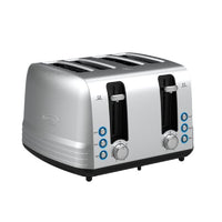 Brentwood Stainless Steel 4-Slice Toaster-Stainless Steel Body