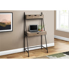 Monarch Specialties 7332 32" Computer Desk - Dark Taupe/Black Metal-Strong black metal framing to hold a spacious work surface to place a laptop, lamp, and office accessories
