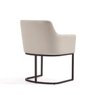 Manhattan Comfort Serena 23.03" Modern Leatherette Upholstered Dining Armchair - Cream - Set of 2-Perfect for Dining Armchair and Accent Chair Use