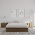 Nexera Malibu Bed Frame - Queen Size - Brown Oak-Functional Bedsides: Extra-wide bedsides for style and convenience, serving as book or device surfaces
