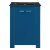 Modway Maybelle 24" Bathroom Vanity - Navy/Black-Modern Bathroom Vanity
