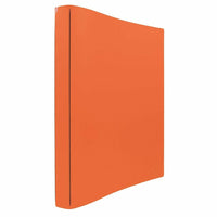 JAM Paper Italian Leather 3 Ring Binder, 3/4", Orange (369231771)-Red Italian leather 3 ring binder - 3/4" wide