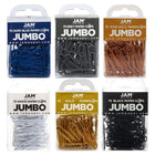JAM Paper Colourful Jumbo Paper Clips - Large 2" - Business Assortment - 75/Pack - 6 Packs-Colours: Gold, Rose Gold, Black, White, Grey, Dark Blue