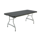 Lifetime  Premium Commercial 6' Foldable Table - Black-Attractive Styling with Exposed Steel Channel