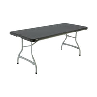 Lifetime  Premium Commercial 6' Foldable Table - Black-Attractive Styling with Exposed Steel Channel