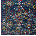 Modway Entourage Khalida Distressed Vintage Floral Lattice Area Rug - 5 ft W x 8 ft L - Blue Orange Yellow Red-Stain Resistant / Easy to Clean