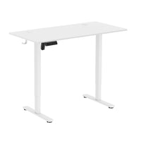TygerClaw 42" Two Stage Column Sit Stand Desk - White-Robust motor ensures that the desk maintains an exceptionally high level of stability