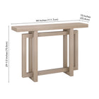 Hudson&Canal Breslow 44"W Console Table - Alder White-Product Dimensions: 10" L x 44" W x 29.5" H