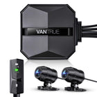 Vantrue F1 4K Dual Motorcycle Dash Cam with 64 GB SD Card-160° front camera and 160° rear camera provide wide viewing coverage and reduce blind spots while capturing more than three lanes of traffic