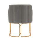 Manhattan Comfort Raya 25.2" Modern Leatherette Upholstered Dining Armchair - Taupe - Set of 2-Delivered to you Fully Assembled! No Assembly Required