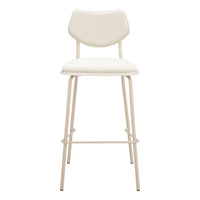 Zuo Zeal Barstool - Light Grey/Beige - Set of 4-Comfy polyester fabric and durable faux leather