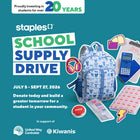 Support the Annual School Supply Drive - $5 Donation-We appreciate your contribution
