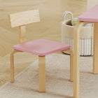 Qaba Kids Table & 2 Chair Set, Toddler Table & Chairs, Children Multi-Activity Furniture Set for Playing - Pink-With rounded corners for safe playtime

