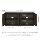 Hudson&Canal Tillman 68" Rectangular Buffet Table - Alder Brown-Product Dimensions: 68" L x 15" W x 30" H
