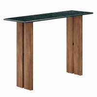 Modway Amistad 46" Marble Console Table - Walnut Green Marble-46 Inch Rectangular Console Table