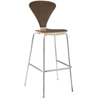 Modway Passage Dining Bar Stool - Walnut-Mid-Century Styled Bar Stool