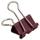 JAM Paper Colourful Binder Clips - Small - 3/4" (19 mm) - Burgundy - 25 Pack-Colour: Burgundy