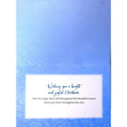 Rosedale Gold General Christmas Greeting Cards/Envelopes - 5-1/2" x 8" - Blue Ornament - 6 Pack-Printed on premium uncoated paper