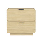 Manhattan Comfort Chrystie Contemporary Modern 2-Piece Dresser and Nightstand Set - Natural-9