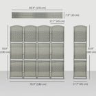 HOMCOM 4 Panel Freestanding Room Divider with Shelves for Bedroom - Grey-Easily folds to just 3.1" (8 cm) thick for convenient storage and portability 

