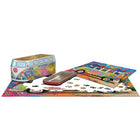 Eurographics VW Wave Hopper Bus Shaped Tin Puzzle - 550 Pieces-European blue board