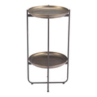 Zuo Bronson Accent Table - Bronze-Painted Steel round shape tabletop