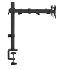 Kanto Dual Monitor Desktop Mount - Cable Management Clips - Black-Supports 2 monitors weighing up to 22.1 lb each
