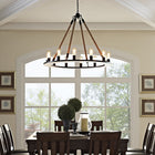 Modway Encircle Chandelier - Brown-Robe and Steel Construction