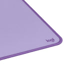 Logitech Studio Series Desk Mat - Lavender-Beauty that lasts: Strong, soft fibers are wrinkle and shrink-resistant, with flat-stitch, anti-fray edges; plus, an anti-slip rubber base (contains latex) keeps the computer desk mat steady