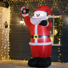 HOMCOM 8' Lit Inflatable Santa Christmas Yard Decoration-Deflates for easy storage (when you're not dazzling your neighbours) 
