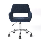 Homy Casa Fabric Upholstered Task Chair - Dark Blue-Premium smooth Fabric upholstered
