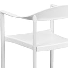 Flash Furniture HERCULES Plastic Cafe Stack Chair - White-Limited Lifetime Warranty on Frame