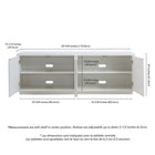 Hudson&Canal Hanson TV Stand for TV's up to 75" - White-Product Dimensions: 15.5" L x 70" W x 24" H