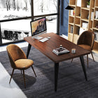 Homy Casa Upholstered Guest Chairs - Suede Brown Fabric - 2 Pack-Ergonomic backrest provides firm spinal support and promotes good posture.