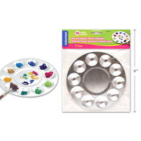 Selectum 7" Round Paint Palette - Aluminium - 10 Slots-7" Round Palette