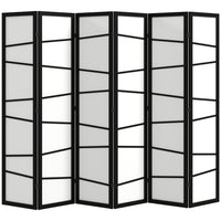 HOMCOM 6 Panel Freestanding Room Divider - White-Transform your living space effortlessly with our six-panel folding room divider 
