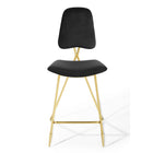 Modway Ponder Performance Velvet Bar Stool - Black-7