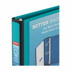 Staples Better Binder - 1-1/2" - Teal-Framed clear window makes these ideal for use as presentation binders