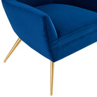 Modway Renata Button Tufted Performance Velvet Armchair - Navy-Sturdy Construction