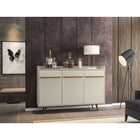 Manhattan Comfort Bradley 53.54" Mid-Century Modern Buffet Stand - Off White-90° Open Door Style Including Soft Close Features