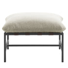 Modway Raya Outdoor Patio Boucle Ottoman - Ivory-Arrives Fully Assembled