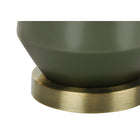 Monarch Specialties 26" H Contemporary Table Lamp - Green Ceramic / Ivory / Cream Shade-Assembled dimensions: 15 in. L x 15 in. W x 26 in. H. base: 6.75 in. L x 6.75 in. W x 14 in. H. shade: 15 in. L x 15 in. W x 10 in. H