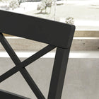 HOMCOM Counter Height Bar Stools with Cross Back and Footrest - Black - 2 Pack-Attached non-skid foot caps can well prevent ground scratches
